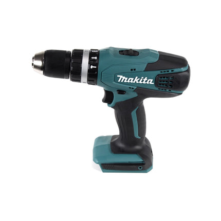Makita HP 457 DWE Perceuse-visseuse à percussion sans fil 18V + UH 522 DZ Taille-haies sans fil 52cm 18V (série G) + 2 x Batteries 1,5Ah + Chargeur + Set 74 pcs.