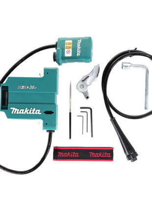 Tijeras de podar a batería Makita DUP 361 CT 36 V (2x 18 V) + 2x baterías 5,0 Ah + cargador doble + bolsa