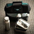 Toolbrothers Fan Lunchpaket in Makita Kühltasche mit Edelstahl Brotdose mit 2 Etagen und Edelstahl Deckel 1340 ml + Edelstahl Trinkflasche 500 ml + 4 in 1 Multifunktions Besteck - Toolbrothers