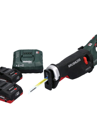 Sierra sable a batería Metabo SSEP 18 LTX BL MVT 18 V sin escobillas + 2x batería 4,0 Ah + cargador