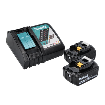 Makita DLX 2131 TJ akumulatorowy zestaw combo 18 V z DHP 482 62 Nm + DTD 152 165 Nm + 2x akumulator 5,0 Ah + ładowarka + Makpac