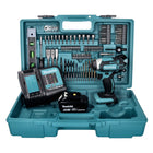 Makita DTD 152 SGX5 165Nm 18V Cordless Impact Driver + 1x 6.0Ah Batteria + Caricabatterie + Custodia + Set di 101 accessori