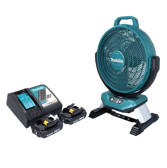 Makita DCF 301 RA cordless fan 18 V 33 cm + 2x rechargeable battery 2.0 Ah + charger