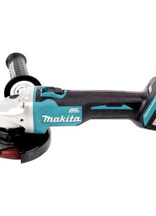 Makita DGA 504 RFJ3 akumulatorowa szlifierka kątowa 18 V 125 mm bezszczotkowa + 3x akumulator 3,0 Ah + ładowarka + 5x tarcza tnąca + Makpac