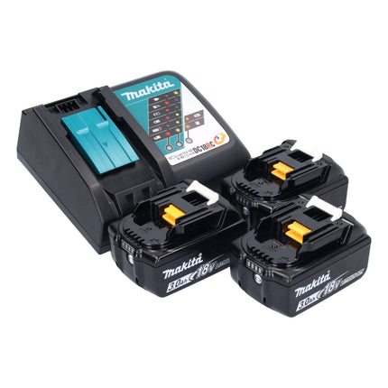 Makita DGA 504 RFJ 18 V Smerigliatrice angolare brushless a batteria 125 mm in valigetta Makpac + 2x Batterie 3,0 Ah + Caricatore