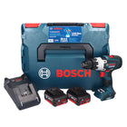 Bosch GSB 18V-150 C Trapano a percussione professionale a batteria 18 V 150 Nm Biturbo Brushless + 2x batteria ricaricabile 5,0 Ah + caricabatterie + L-Boxx