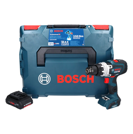 Bosch GSB 18V-150 C Taladro percutor inalámbrico profesional 18 V 150 Nm Biturbo Brushless + 1x batería ProCORE 4,0 Ah + L-Boxx - sin cargador