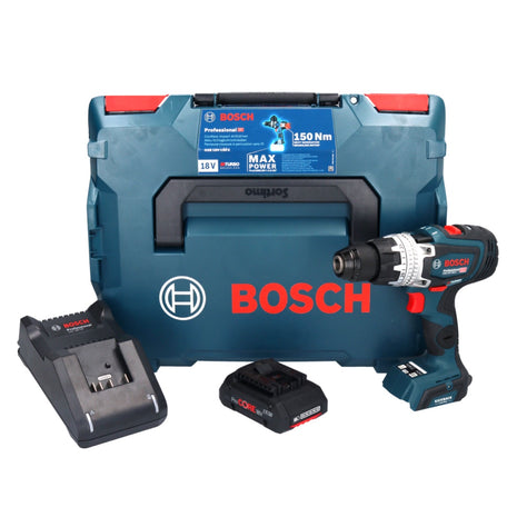 Bosch GSB 18V-150 C Profesjonalna akumulatorowa wiertarko-wkrętarka udarowa 18 V 150 Nm Biturbo Brushless + 1x akumulator ProCORE 4,0 Ah + ładowarka + L-Boxx