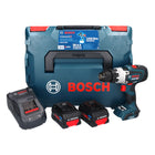 Bosch GSB 18V-150 C Profesjonalna akumulatorowa wiertarko-wkrętarka udarowa 18 V 150 Nm Biturbo Brushless ( 06019J5105 ) + 2x akumulator ProCORE 8,0 Ah + ładowarka + L-Boxx