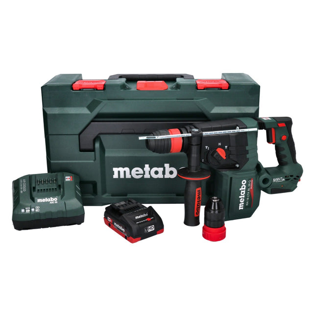 Metabo KH 18 LTX BL 28 Q Marteau perforateur sans fil 18 V 3 J SDS plus Brushless + 1x batterie 4,0 Ah + chargeur + metaBOX