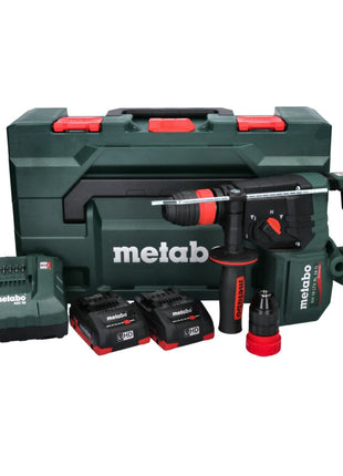 Taladro percutor de batería Metabo KH 18 LTX BL 28 Q 18 V 3 J SDS plus sin escobillas + 2x batería 4,0 Ah + cargador + metaBOX