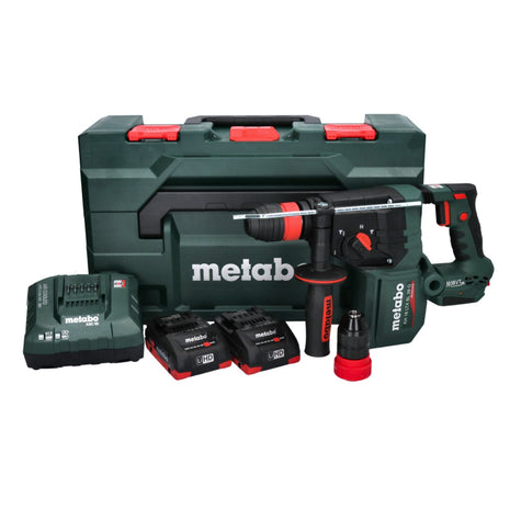 Metabo KH 18 LTX BL 28 Q Akumulatorowa wiertarko-wkrętarka udarowa 18 V 3 J SDS plus Brushless + 2x akumulator 4,0 Ah + ładowarka + metaBOX