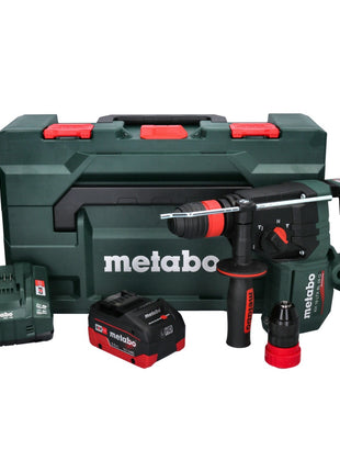 Marteau perforateur sur batterie Metabo KH 18 LTX BL 28 Q 18 V 3 J SDS plus sans balais + 1 batterie 5,5 Ah + chargeur + métaBOX