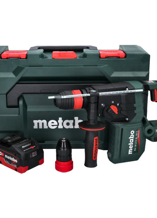 Metabo KH 18 LTX BL 28 Q taladro percutor a batería 18 V 3 J SDS plus sin escobillas + 1x batería 8,0 Ah + metaBOX - sin cargador