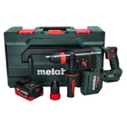 Metabo KH 18 LTX BL 28 Q taladro percutor a batería 18 V 3 J SDS plus sin escobillas + 1x batería 8,0 Ah + metaBOX - sin cargador