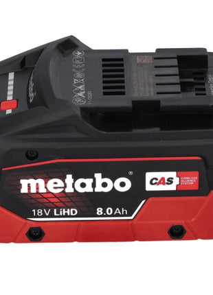 Metabo KH 18 LTX BL 28 Q taladro percutor a batería 18 V 3 J SDS plus sin escobillas + 1x batería 8,0 Ah + metaBOX - sin cargador