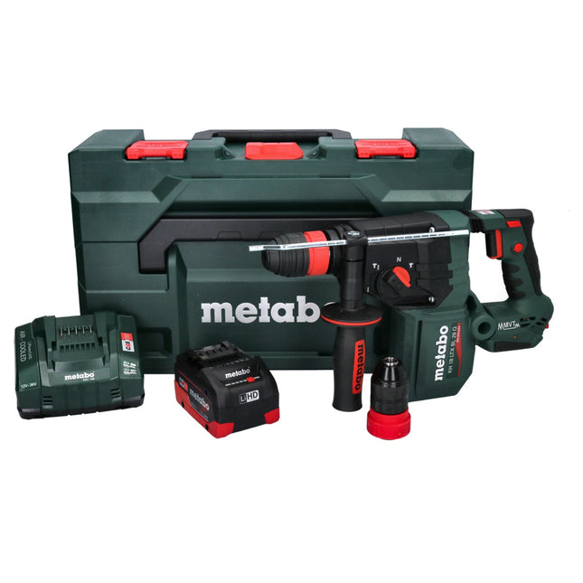 Metabo KH 18 LTX BL 28 Q Marteau perforateur sans fil 18 V 3 J SDS plus Brushless + 1x batterie 8,0 Ah + chargeur + metaBOX
