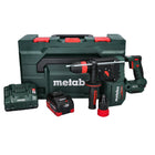 Taladro percutor de batería Metabo KH 18 LTX BL 28 Q 18 V 3 J SDS plus sin escobillas + 1x batería 8,0 Ah + cargador + metaBOX