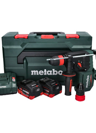 Taladro percutor de batería Metabo KH 18 LTX BL 28 Q 18 V 3 J SDS plus sin escobillas + 2x batería 8,0 Ah + cargador + metaBOX