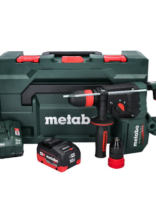 Taladro percutor de batería Metabo KH 18 LTX BL 28 Q 18 V 3 J SDS plus sin escobillas + 1x batería 10,0 Ah + cargador + metaBOX