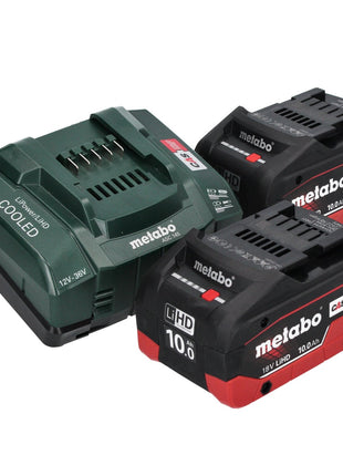 Taladro percutor de batería Metabo KH 18 LTX BL 28 Q 18 V 3 J SDS plus sin escobillas + 2x batería 10,0 Ah + cargador + metaBOX