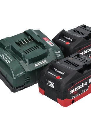 Metabo SSD 18 LTX 200 BL Atornillador de impacto inalámbrico 18 V 200 Nm 1/4" sin escobillas + 2x batería 5,5 Ah + cargador + metaBOX