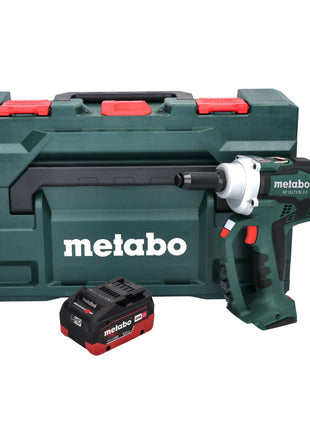 Metabo NP 18 LTX BL 5.0 remachadora ciega a batería 18 V 10 kN sin escobillas + 1x batería 8,0 Ah + metaBOX - sin cargador