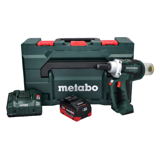 Metabo NP 18 LTX BL 5.0 remachadora ciega a batería 18 V 10 kN sin escobillas + 1x batería 8,0 Ah + cargador + metaBOX