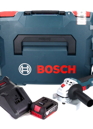 Amoladora angular a batería Bosch GWS 18V-7 Professional 18 V 125 mm 22,23 mm sin escobillas + 1x batería 3,0 Ah + cargador + L-Boxx