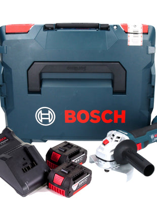 Bosch GWS 18V-7 Professional amoladora angular a batería 18 V 125 mm 22,23 mm sin escobillas + 2x batería 3,0 Ah + cargador + L-Boxx