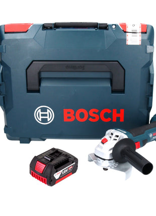 Bosch GWS 18V-7 Professional amoladora angular a batería 18 V 125 mm 22,23 mm sin escobillas + 1x batería 4,0 Ah + L-Boxx - sin cargador