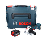 Bosch GWS 18V-7 Professional amoladora angular a batería 18 V 125 mm 22,23 mm sin escobillas + 1x batería 5,0 Ah + L-Boxx - sin cargador