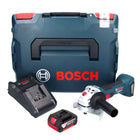 Bosch GWS 18V-7 Professional amoladora angular a batería 18 V 125 mm 22,23 mm sin escobillas + 1x batería 6,0 Ah + cargador + L-Boxx