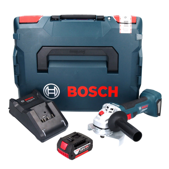 Bosch GWS 18V-7 Professional Akku Winkelschleifer 18 V 125 mm 22,23 mm Brushless + 1x Akku 6,0 Ah + Ladegerät + L-Boxx