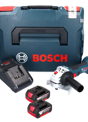 Bosch GWS 18V-7 Professional amoladora angular a batería 18 V 125 mm 22,23 mm sin escobillas + 2x batería 6,0 Ah + cargador + L-Boxx