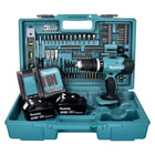 Makita DHP 453 SF2X5 Akku Schlagbohrschrauber 18 V 42 Nm + 2x Akku 3,0 Ah + Ladegerät + 101 tlg. Zubehör Set + Koffer - Toolbrothers