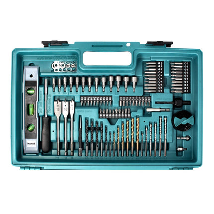 Taladro percutor inalámbrico Makita DHP 456 SF2X5 18 V 50 Nm + 2x baterías 3,0 Ah + cargador + set de accesorios 101 piezas + estuche
