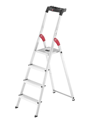 Hailo L60 StandardLine escalera de seguridad aluminio 4 peldaños 146 cm 150 kg (8160-407)