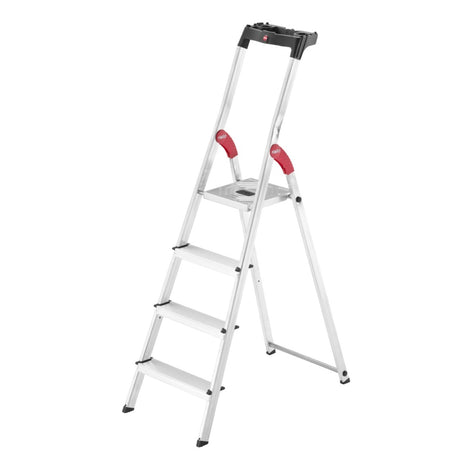 Hailo L60 StandardLine escalera de seguridad aluminio 4 peldaños 146 cm 150 kg (8160-407)