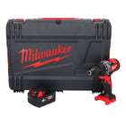 Taladro percutor inalámbrico Milwaukee M18 BLPD2-601X 18 V 82 Nm sin escobillas + 1x batería 6,0 Ah + caja HD - sin cargador