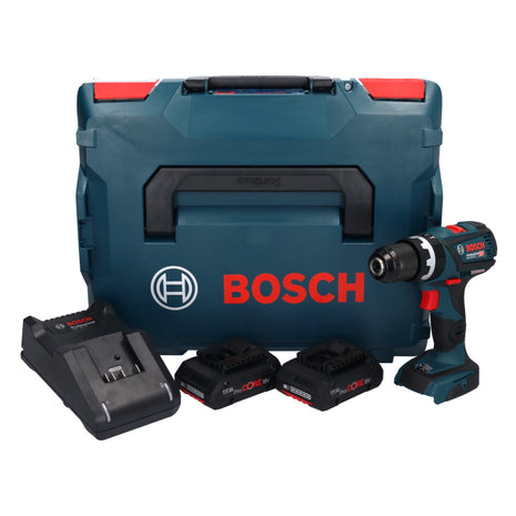 Bosch GSB 18V-60 C Professional Akku Schlagbohrschrauber 18 V 60 Nm Brushless + 2x Akku ProCORE 4,0 Ah + Ladegerät + L-Boxx