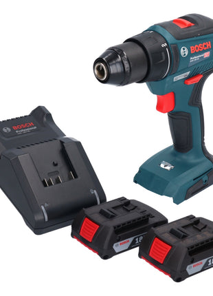 Bosch GSR 18V-55 Taladro atornillador inalámbrico profesional 18 V 55 Nm sin escobillas + 2 baterías 2,0 Ah + cargador