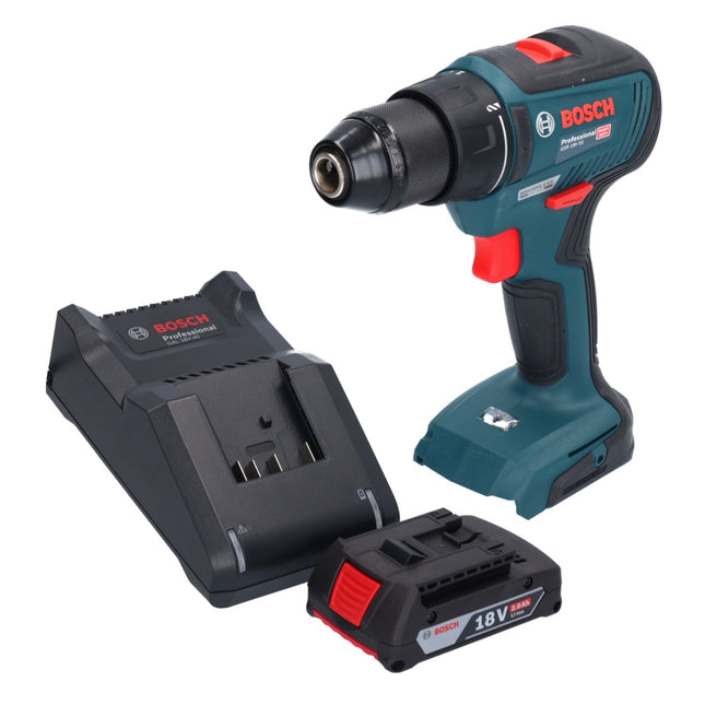 Bosch GSR 18V-55 Taladro atornillador a batería profesional 18 V 55 Nm sin escobillas + 1x acumulador 2,0 Ah + cargador
