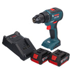 Bosch GSR 18V-55 Taladro atornillador inalámbrico profesional 18 V 55 Nm sin escobillas + 2 baterías 5,0 Ah + cargador