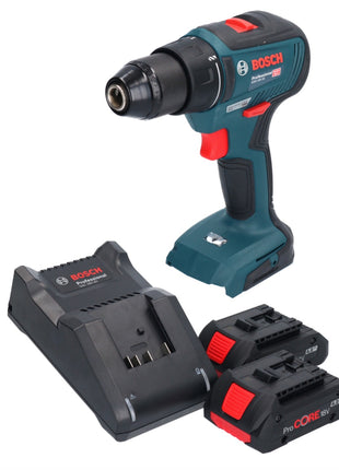 Bosch GSR 18V-55 Professional Akku Bohrschrauber 18 V 55 Nm Brushless + 2x ProCORE Akku 4,0 Ah + Ladegerät