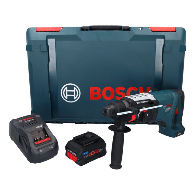 Akumulatorowy młot udarowo-obrotowy Bosch GBH 18V-28 DC Professional 18 V 3,4 J SDS Plus Brushless + 1x akumulator ProCORE 8,0 Ah + ładowarka + XL-Boxx