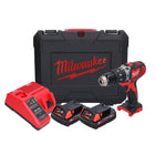 Taladro percutor inalámbrico Milwaukee M18 BPD-202C 18 V 60 Nm (4933443515) + 2x baterías 2,0 Ah + cargador + estuche