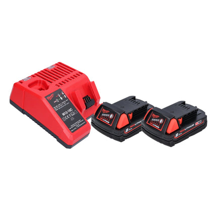 Taladro percutor inalámbrico Milwaukee M18 BPD-202C 18 V 60 Nm (4933443515) + 2x baterías 2,0 Ah + cargador + estuche