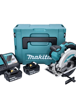 Makita DSS 610 RFJ Akku Handkreissäge 18 V 165 mm + 2x Akku 3,0 Ah + Ladegerät + Makpac