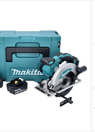 Makita DSS 610 RM1J Akku Handkreissäge 18 V 165 mm + 1x Akku 4,0 Ah + Ladegerät + Makpac